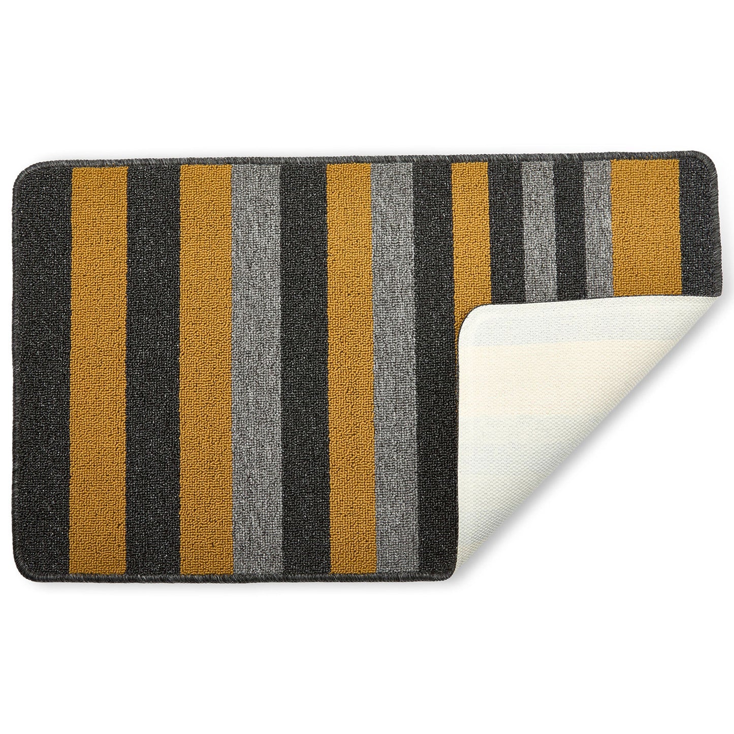 Jersey Contrast Yellow Stripe 2 Piece Bath Mat Set