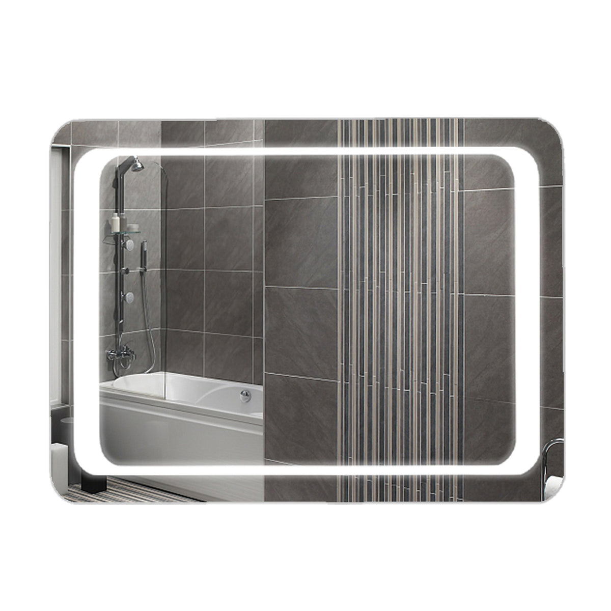 Bathroom LED Rectangular Anti Fog Illuminated Mirror