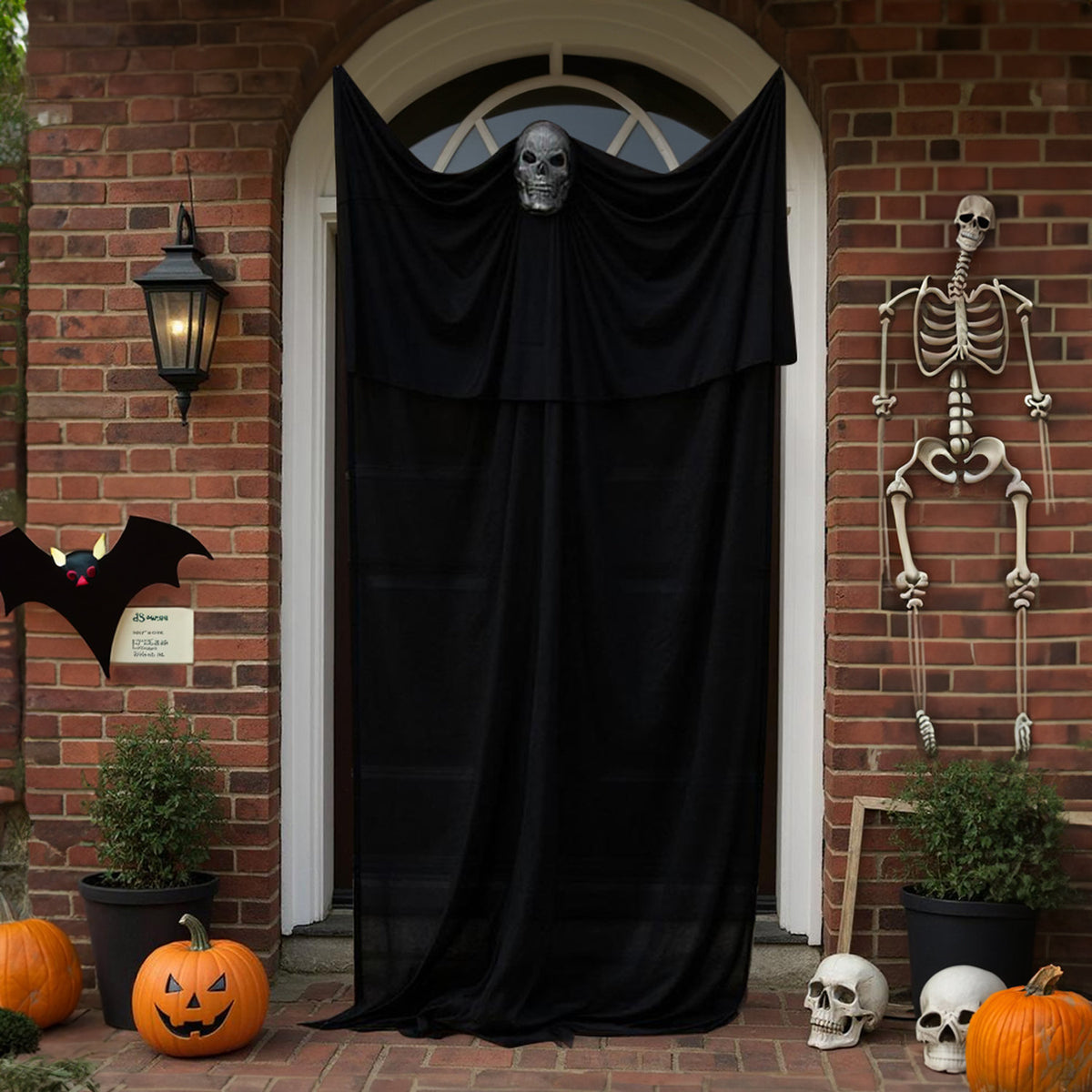Halloween Glowing Sound Control Hanging Skeleton Ghost