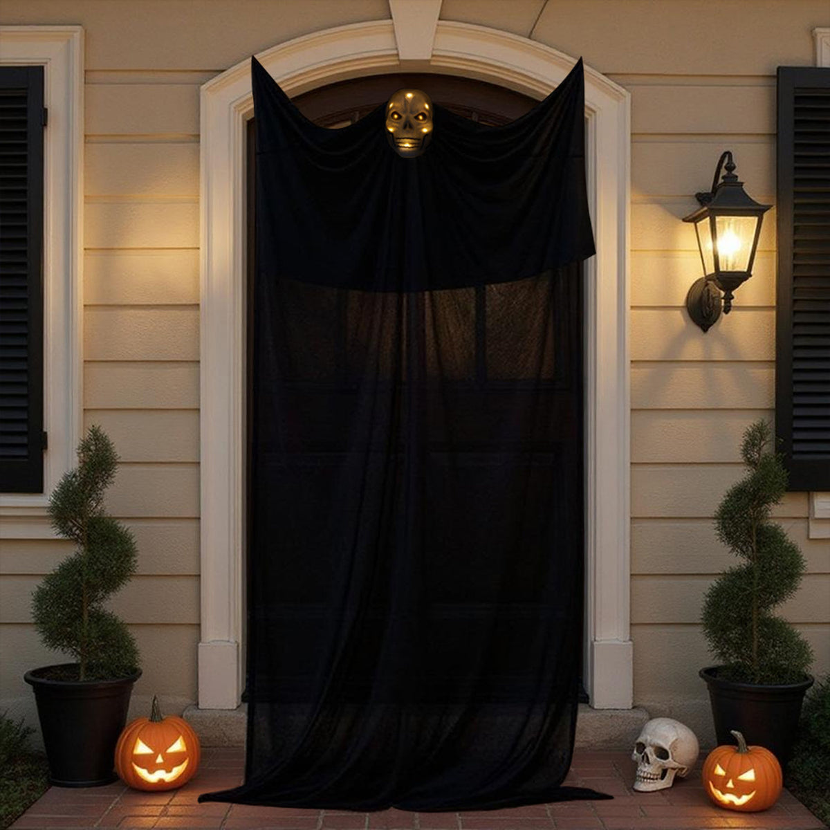 Halloween Glowing Sound Control Hanging Skeleton Ghost