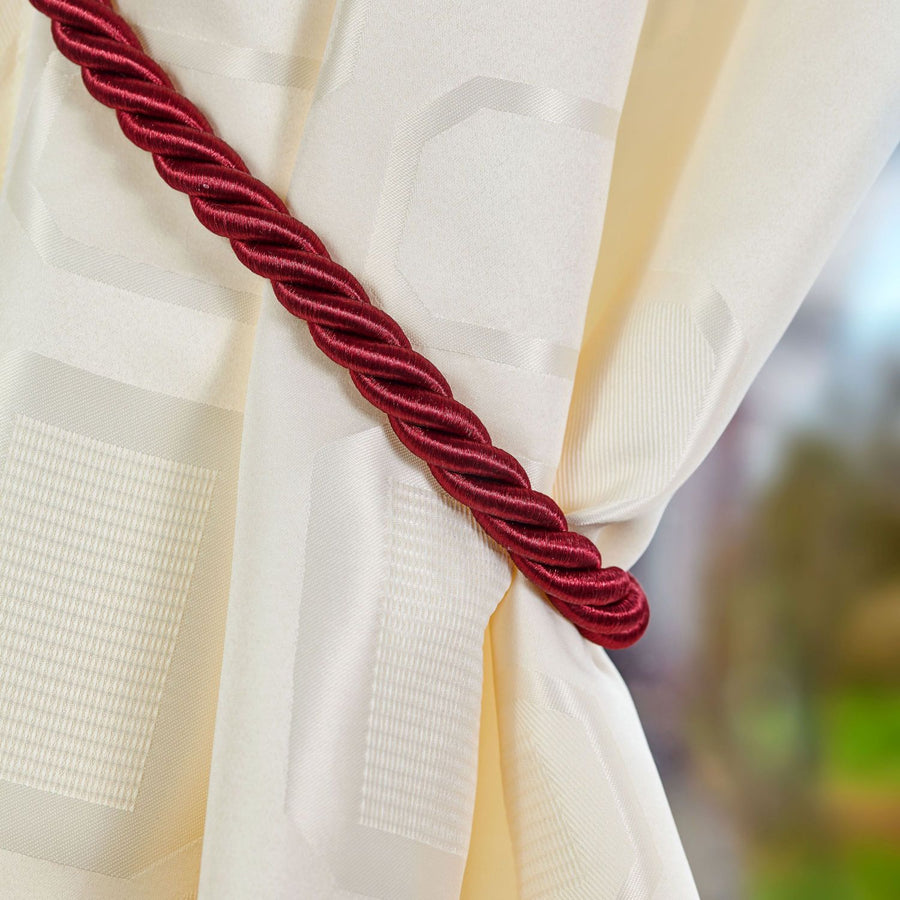 Knightsbridge Red Wine Rope Tiebacks (Pair)