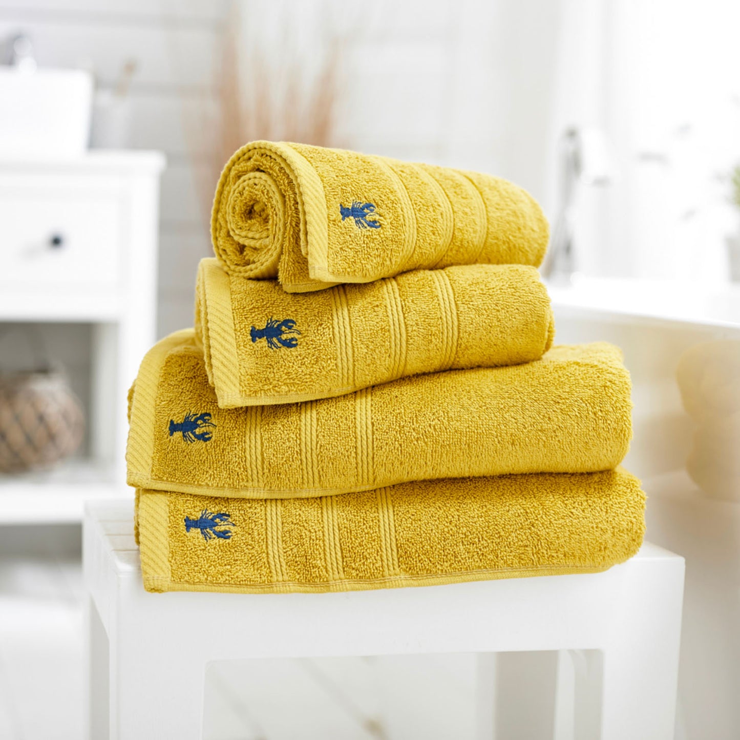 Lobster Creek Ochre Kaleidoscope Towels