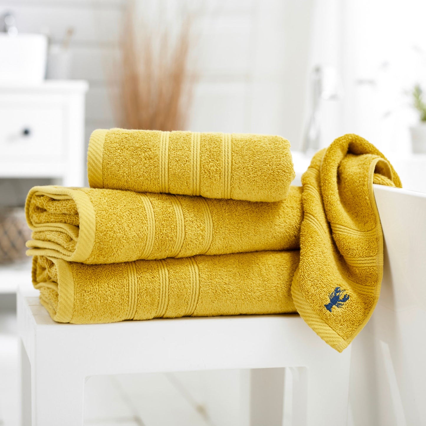 Lobster Creek Ochre Kaleidoscope Towels