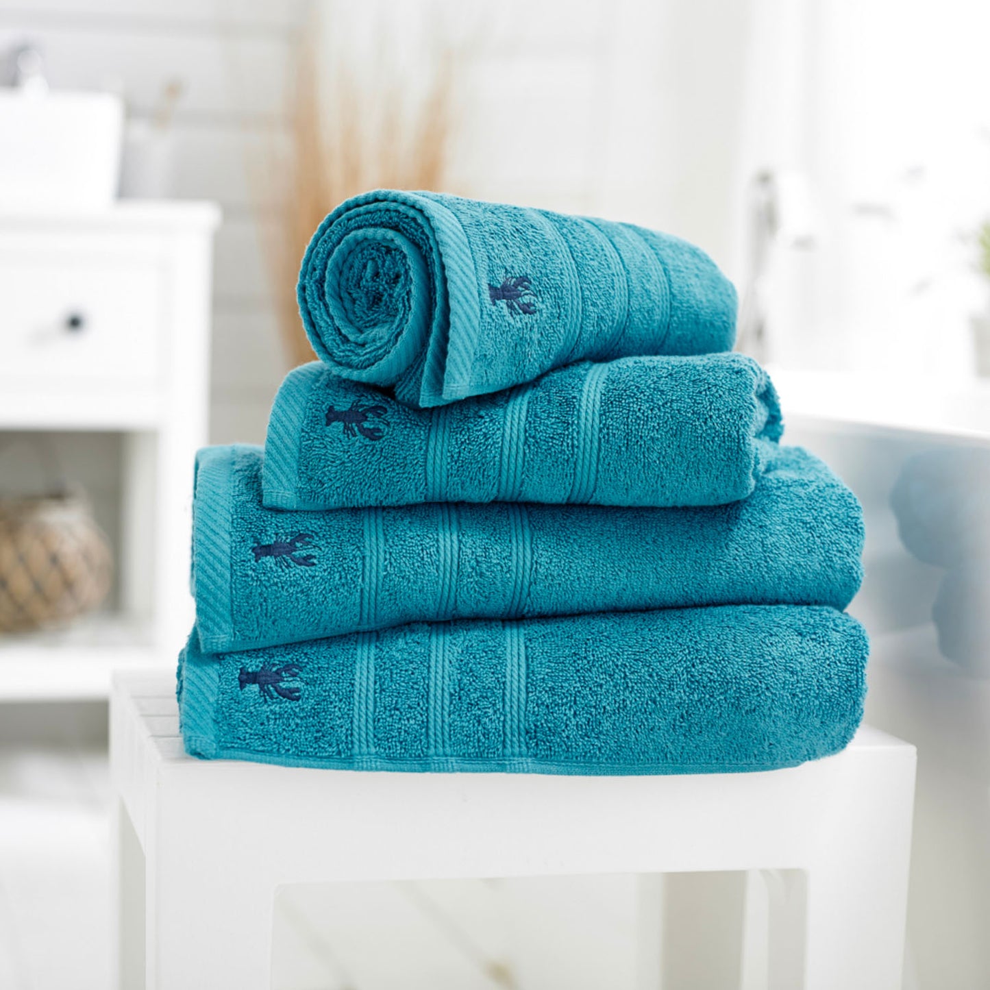 Lobster Creek Turquoise Kaleidoscope Towels