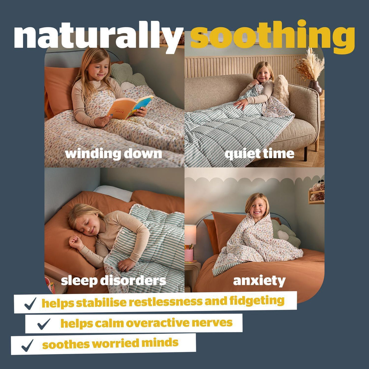Silentnight Healthy Growth Spots & Stripes Weighted Blanket 3kg