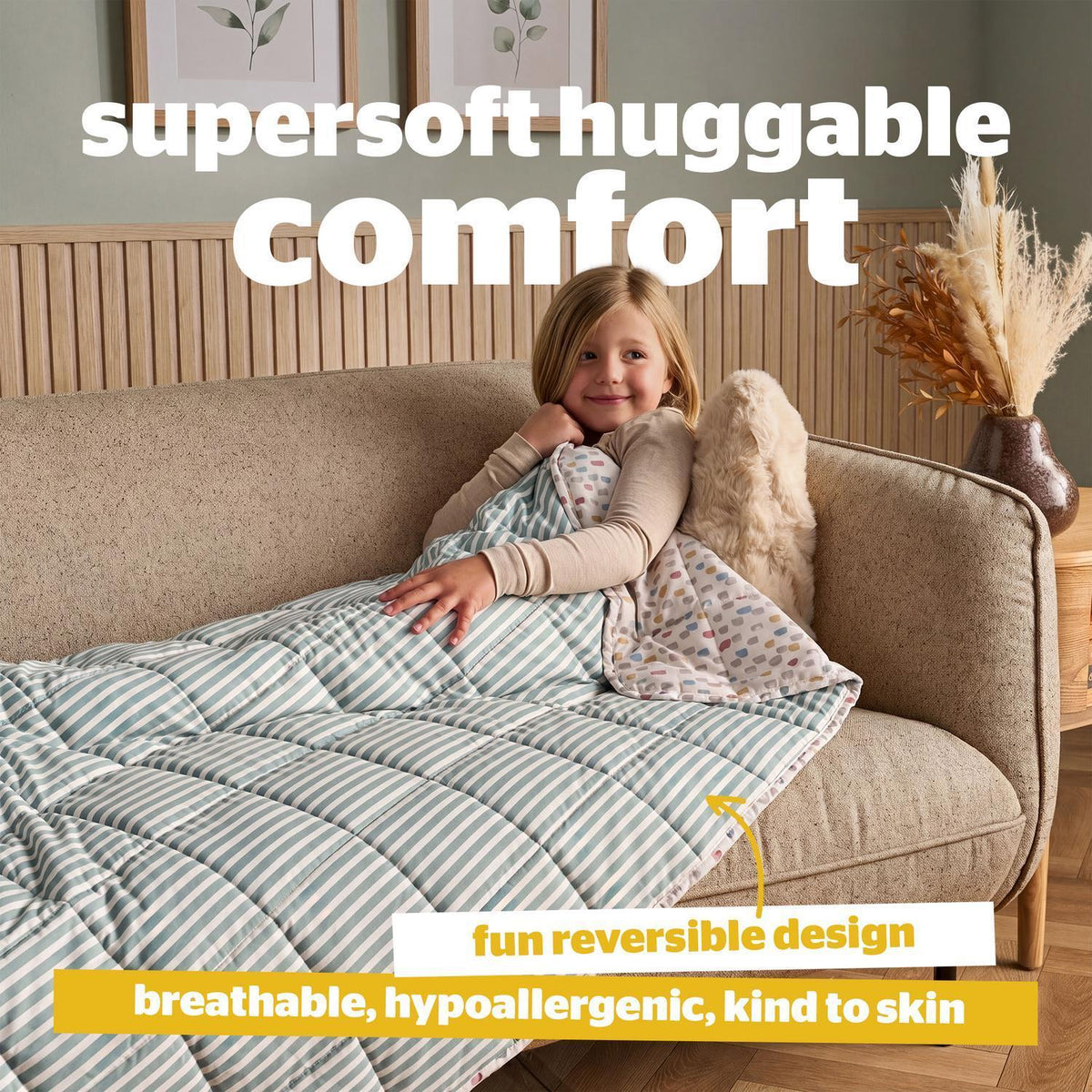 Silentnight Healthy Growth Spots & Stripes Weighted Blanket 3kg