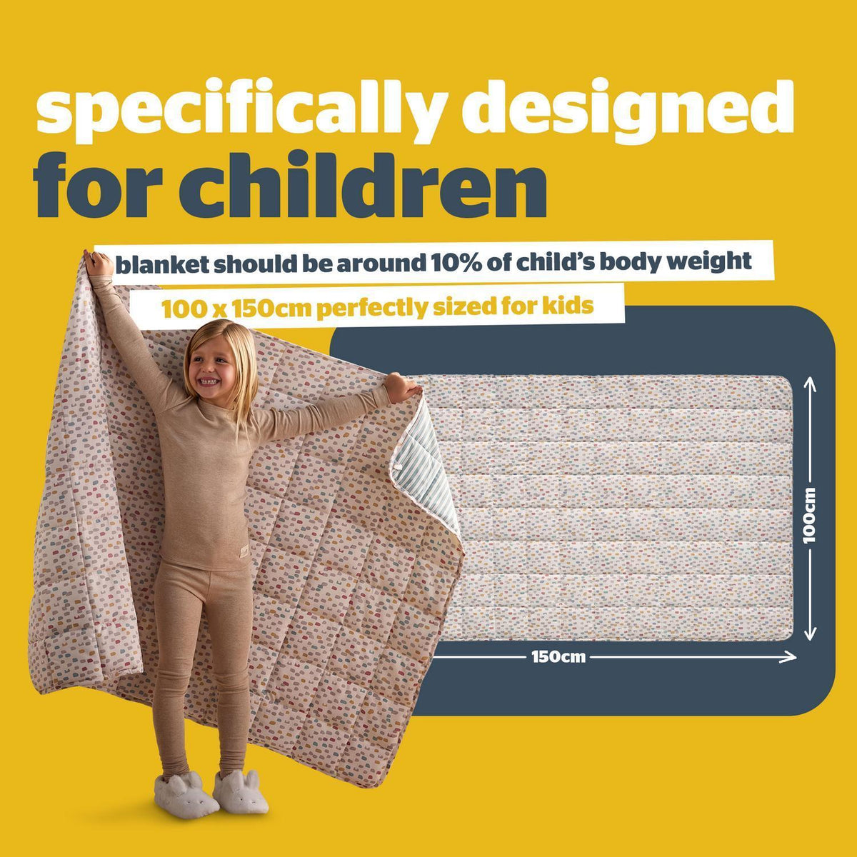 Silentnight Healthy Growth Spots & Stripes Weighted Blanket 3kg