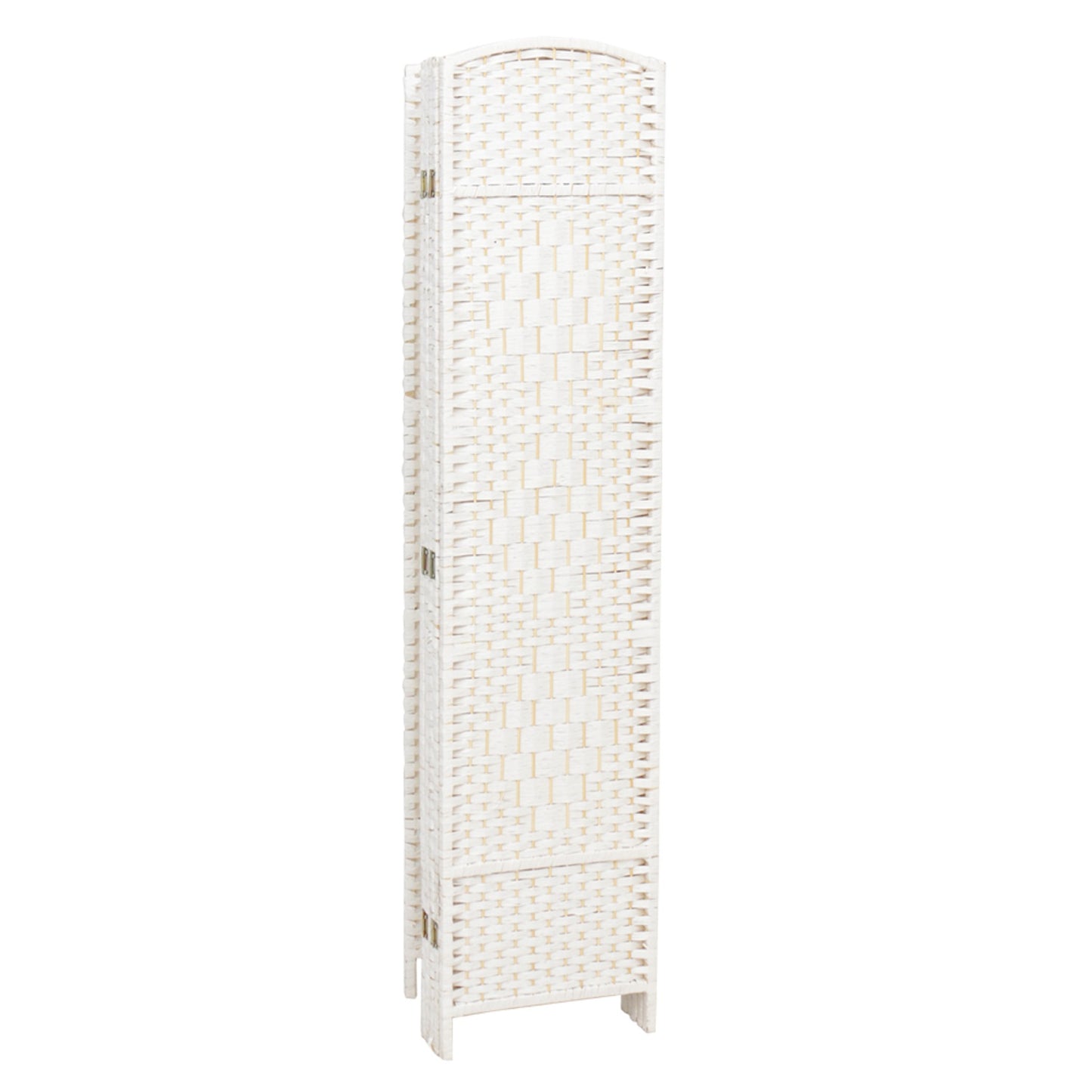 Folding Room Divider Wood Fabric Screen