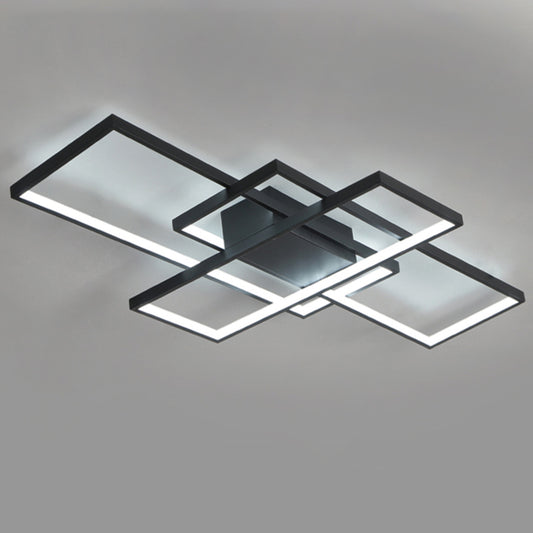 Semi-Flush LED Ceiling Light Stacked Rectangles