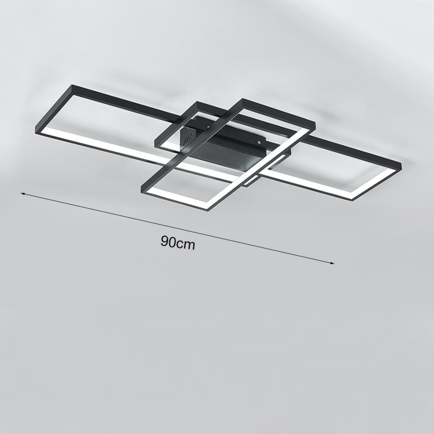 Semi-Flush LED Ceiling Light Stacked Rectangles
