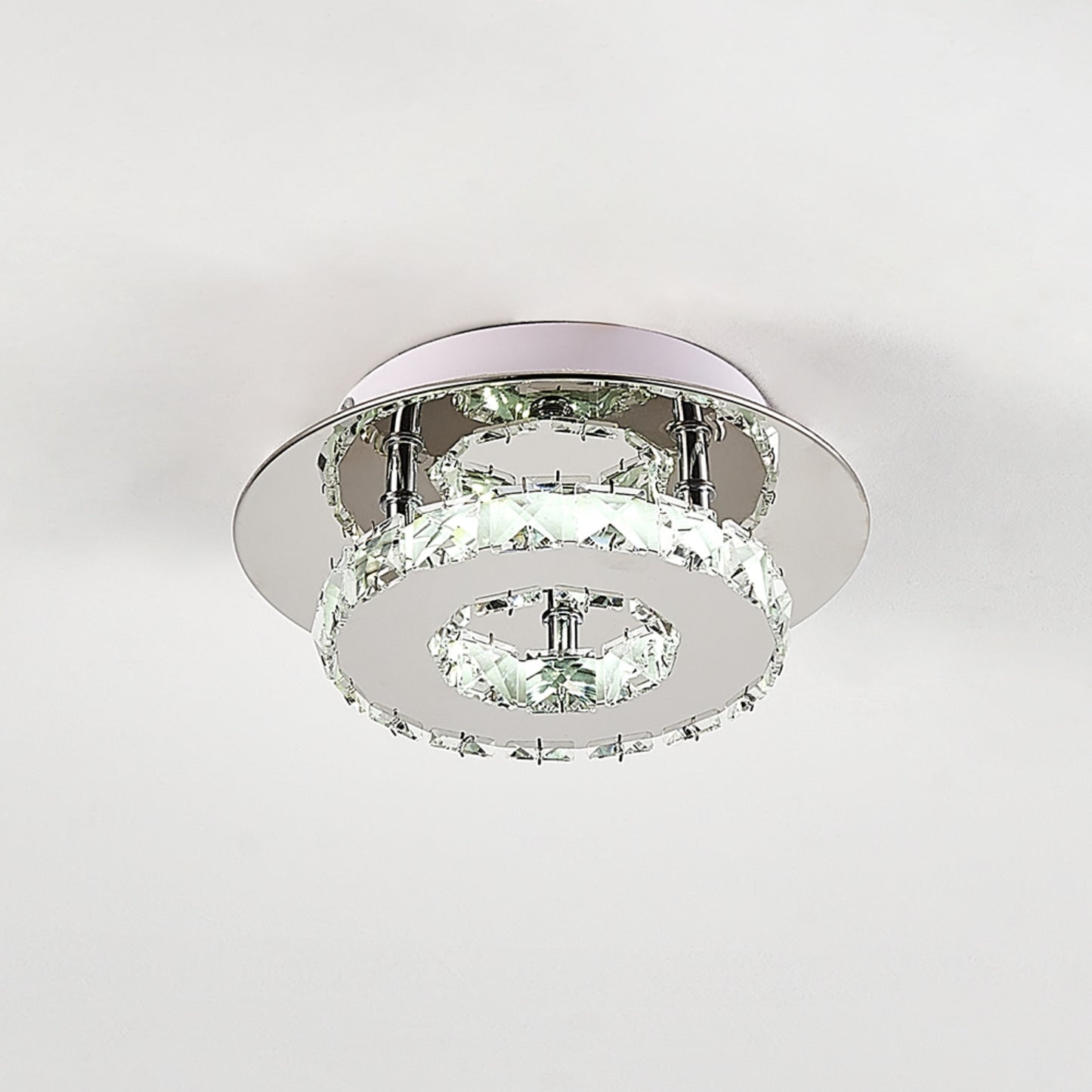 Small Modern Circle Crystal LED Ceiling Light