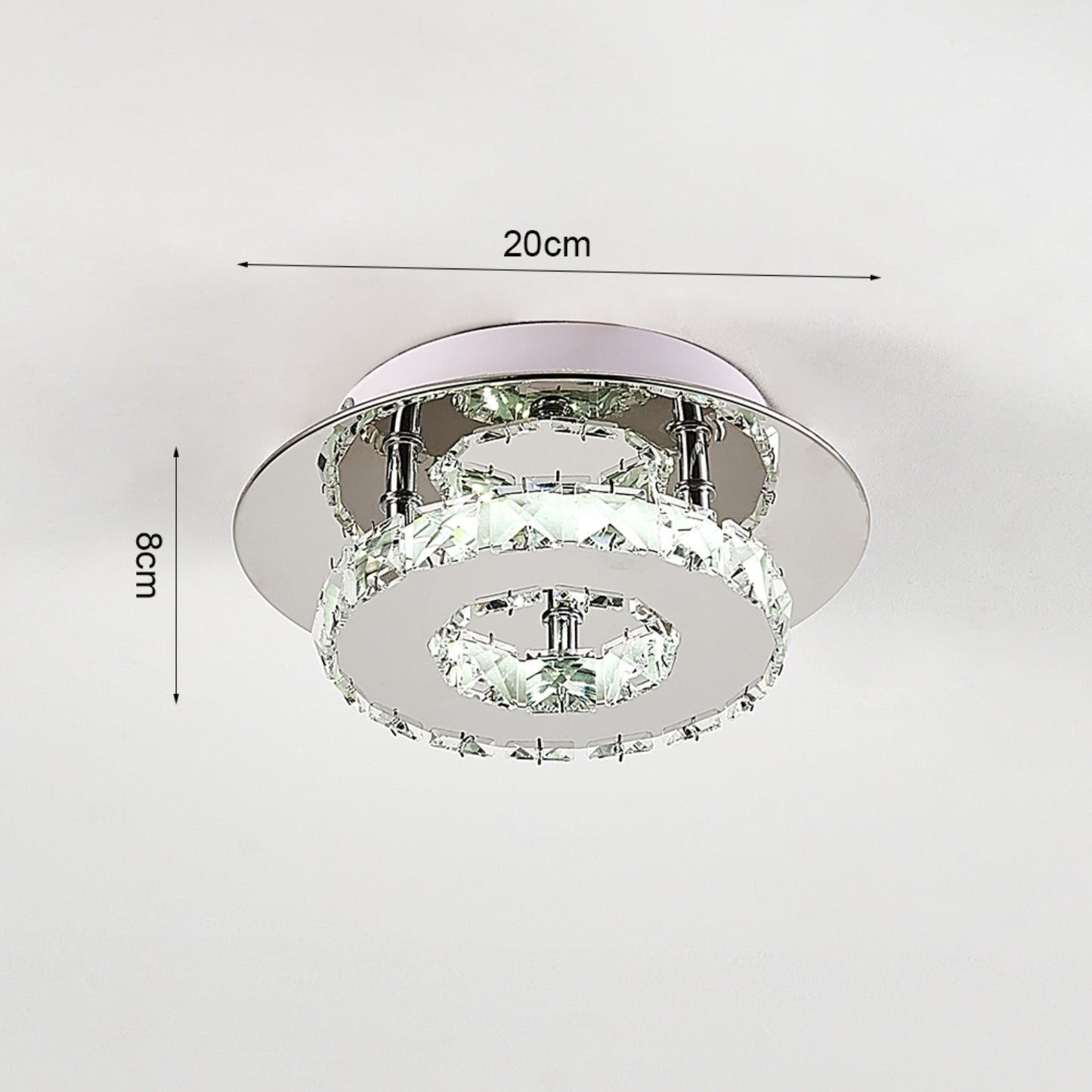 Small Modern Circle Crystal LED Ceiling Light