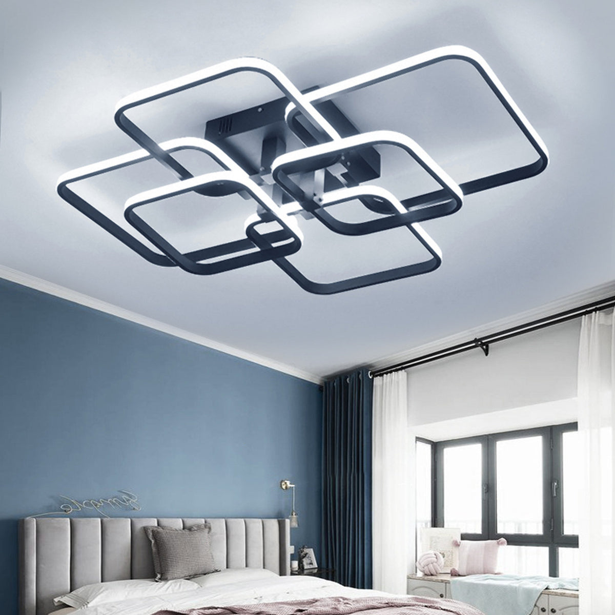 Square LED Semi Flush Ceiling Light 102W