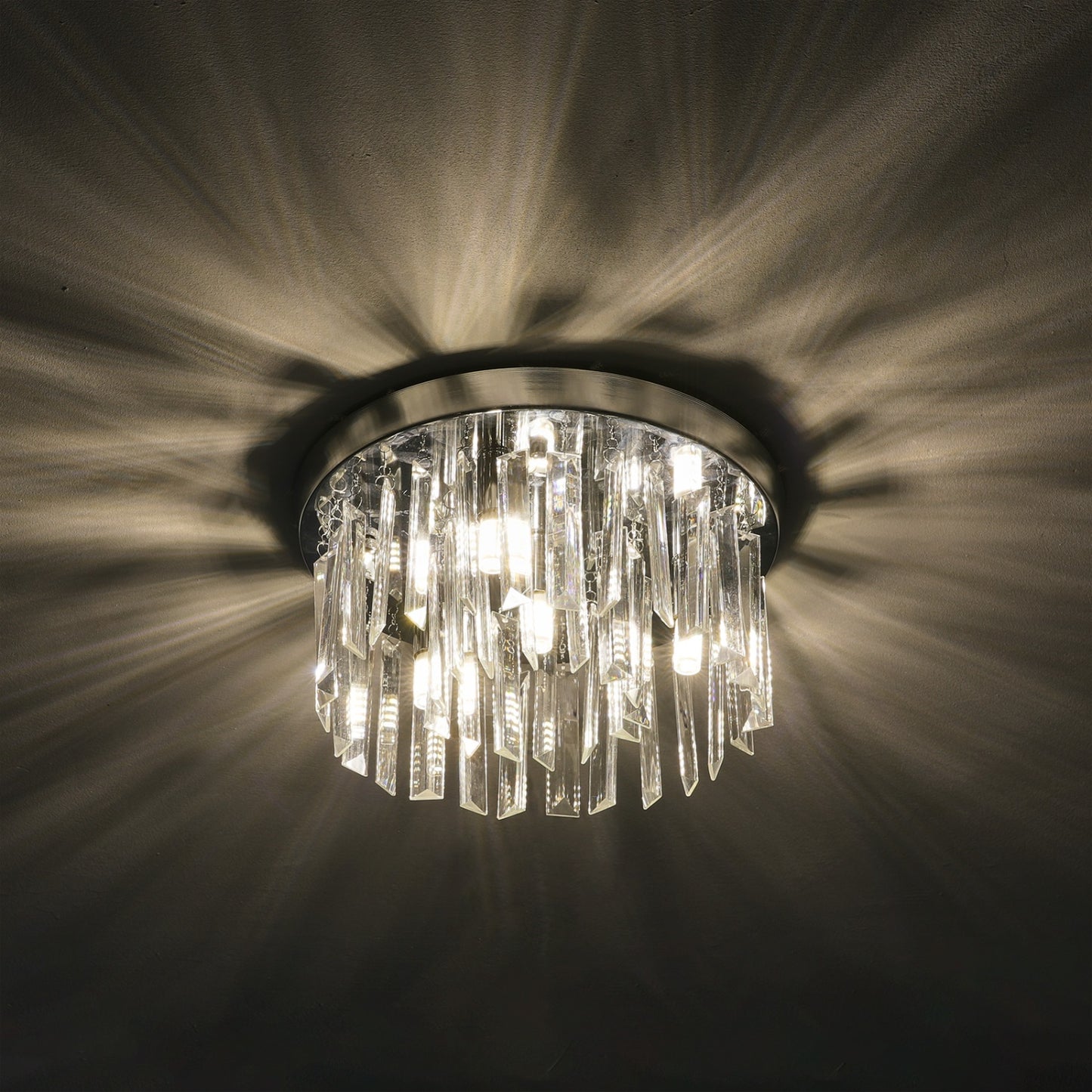 Chrome Crystal 4-Light Ceiling Light 30cm