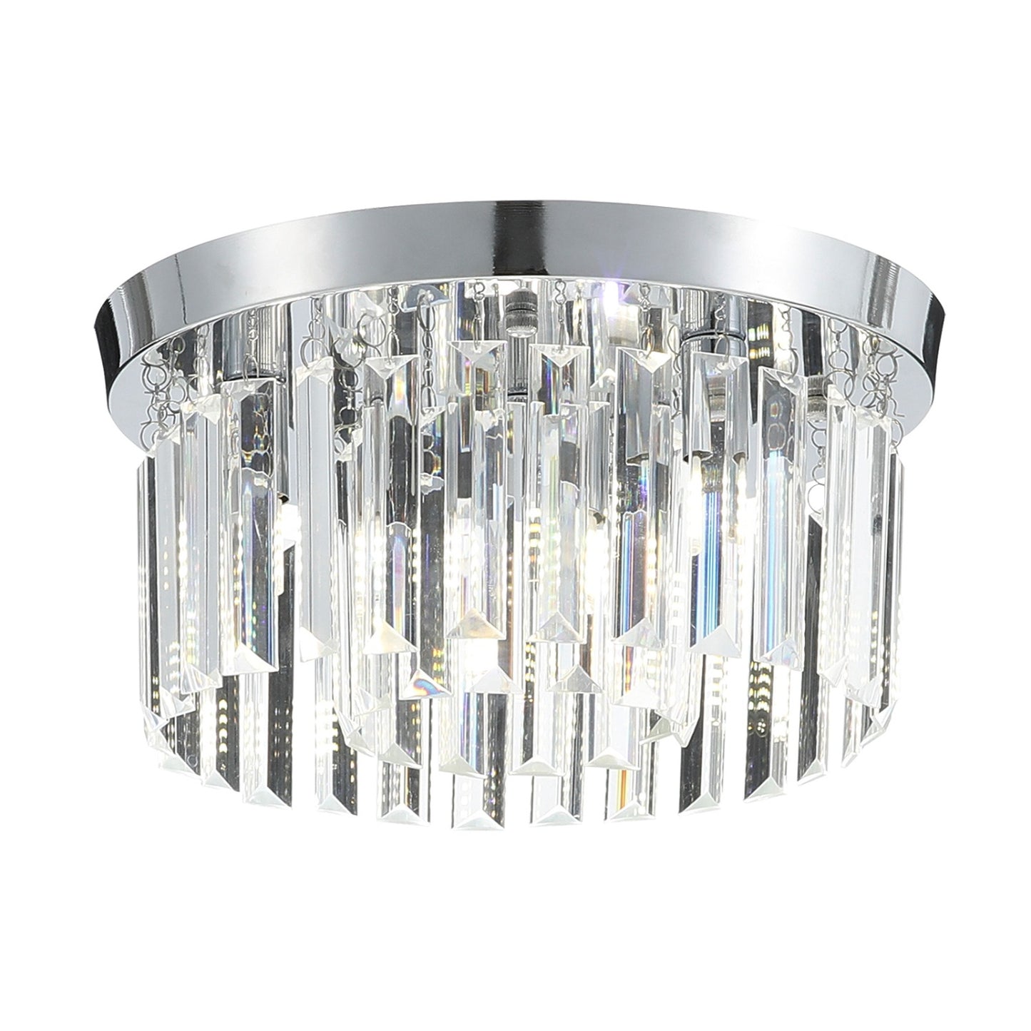 Chrome Crystal 4-Light Ceiling Light 30cm