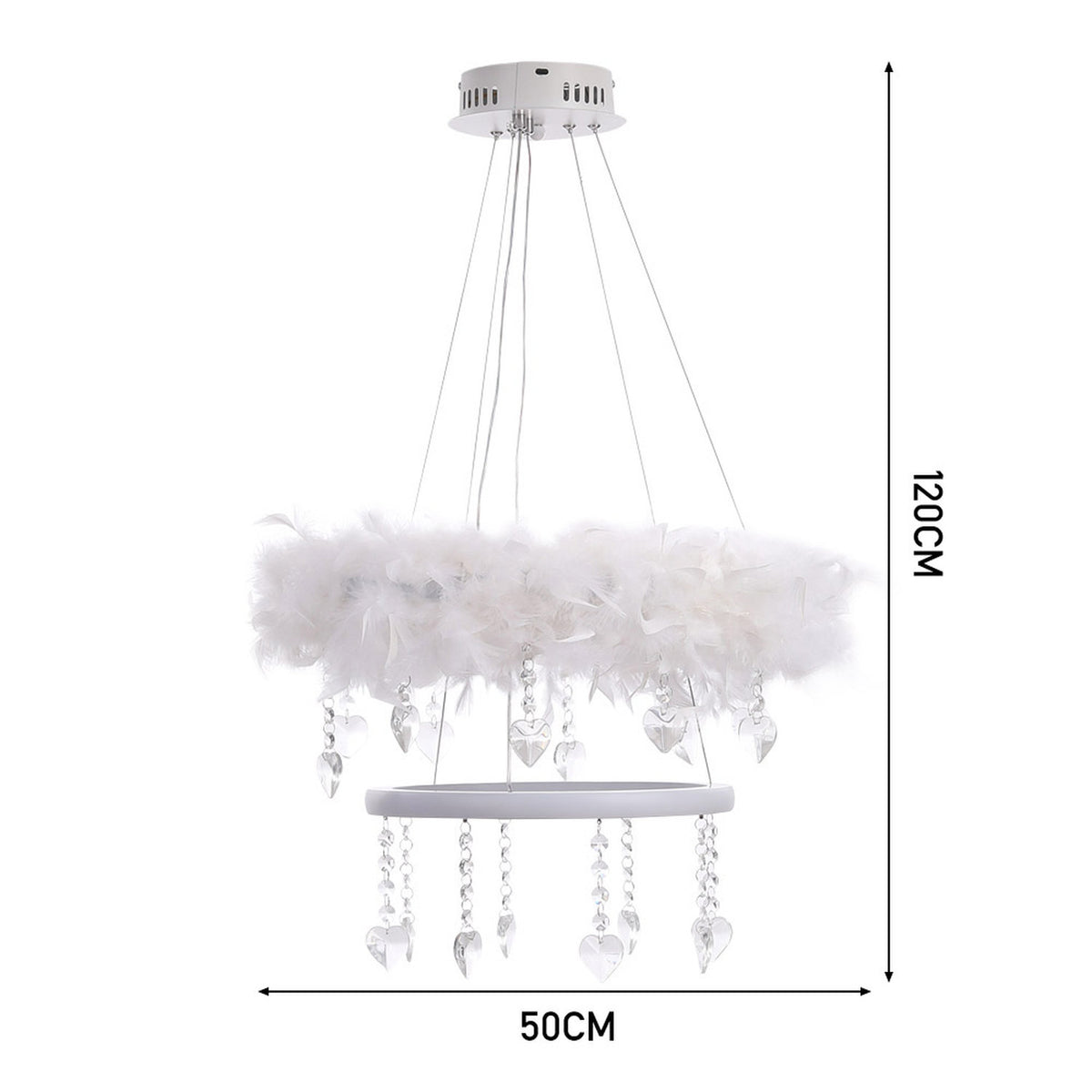 Feather Light White LED Pendant 40W