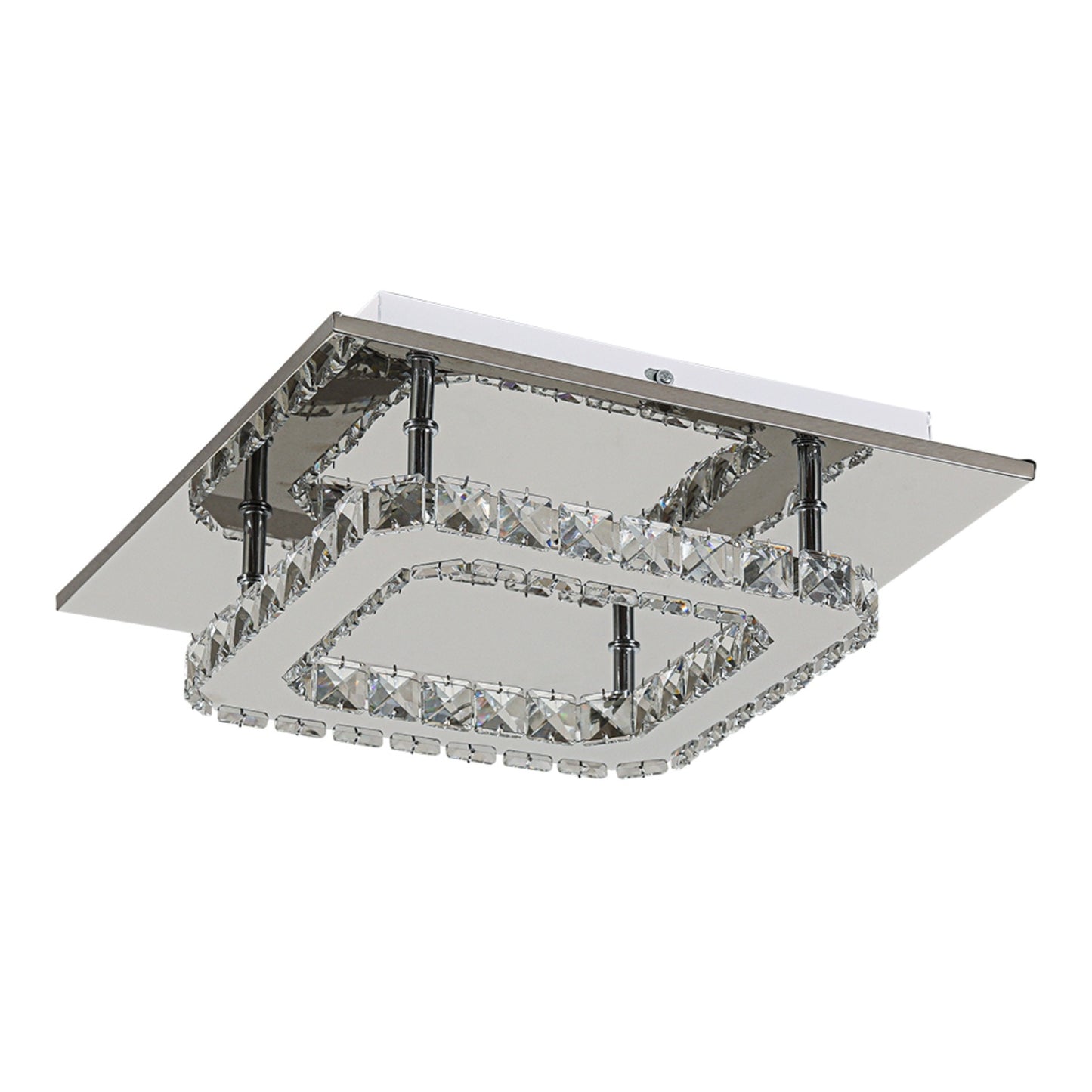 30cm Chrome Crystal LED Ceiling Light 24W