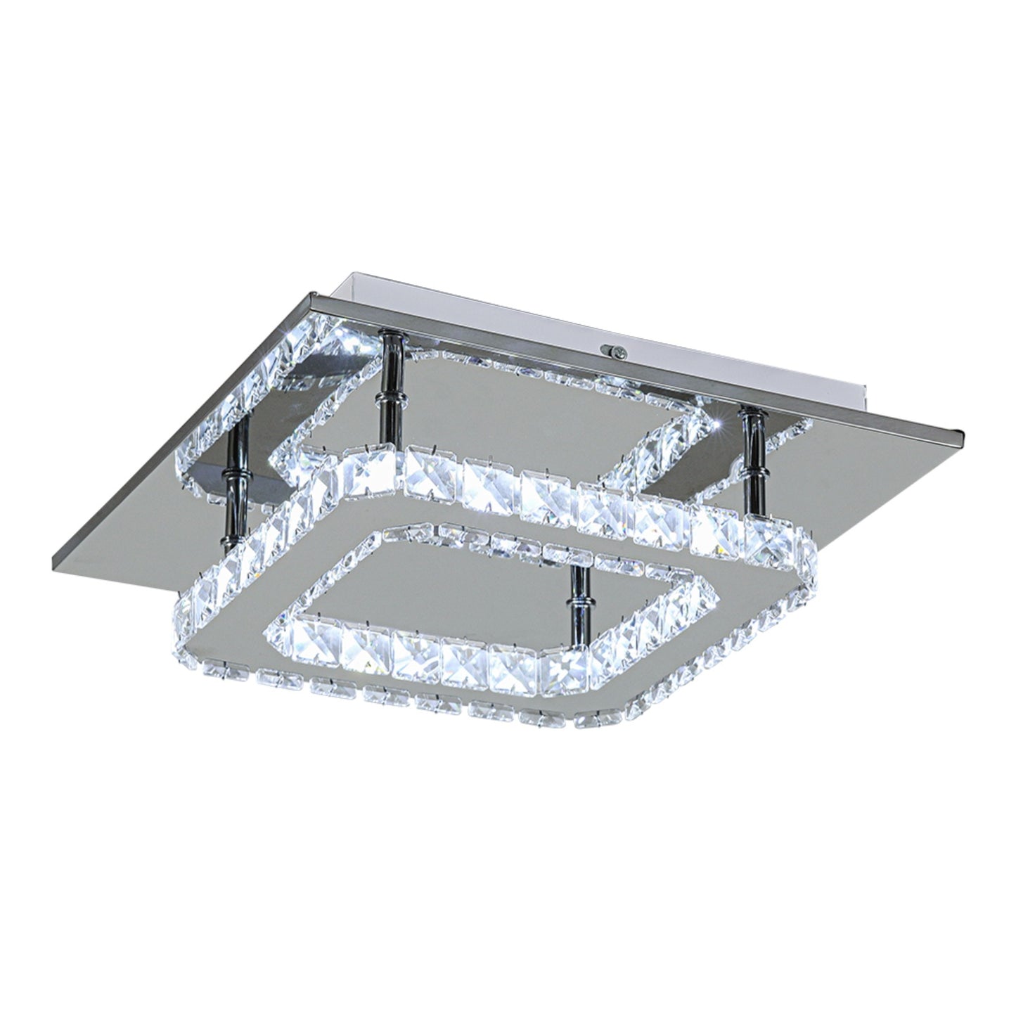 30cm Chrome Crystal LED Ceiling Light 24W