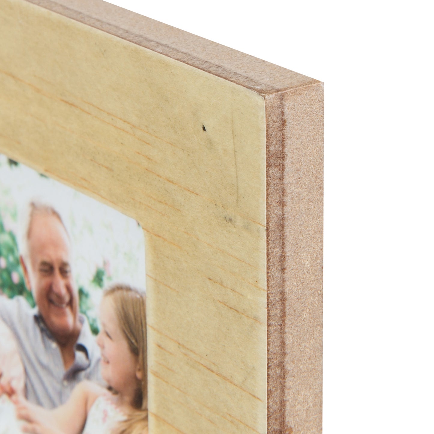 Family Woodgrain Aperture Photo Frame