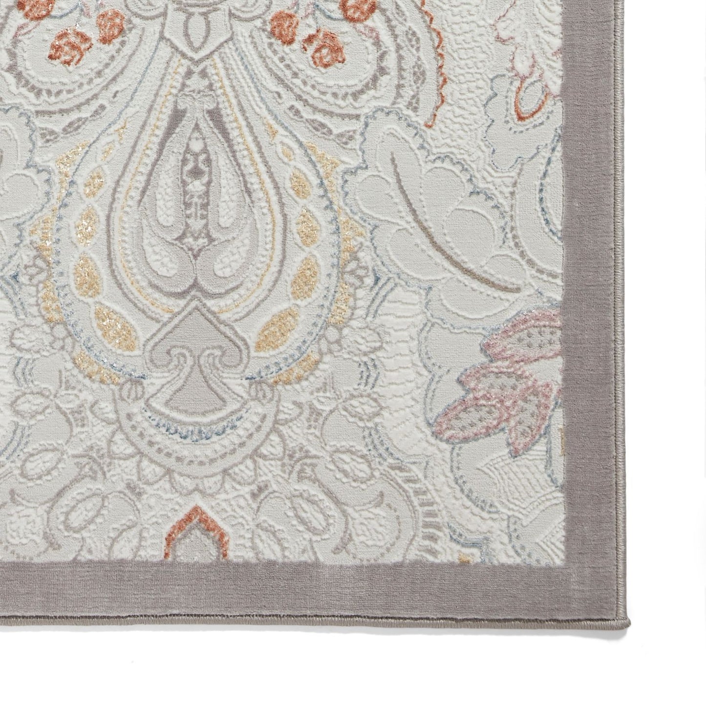 Laurence Llewelyn-Bowen Damask Pearl Rug