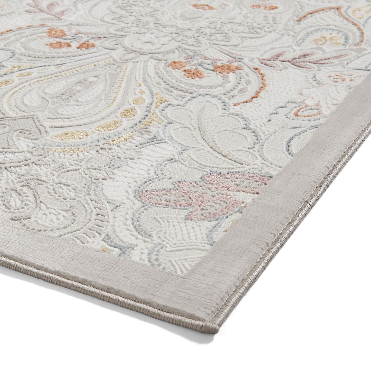 Laurence Llewelyn-Bowen Damask Pearl Rug