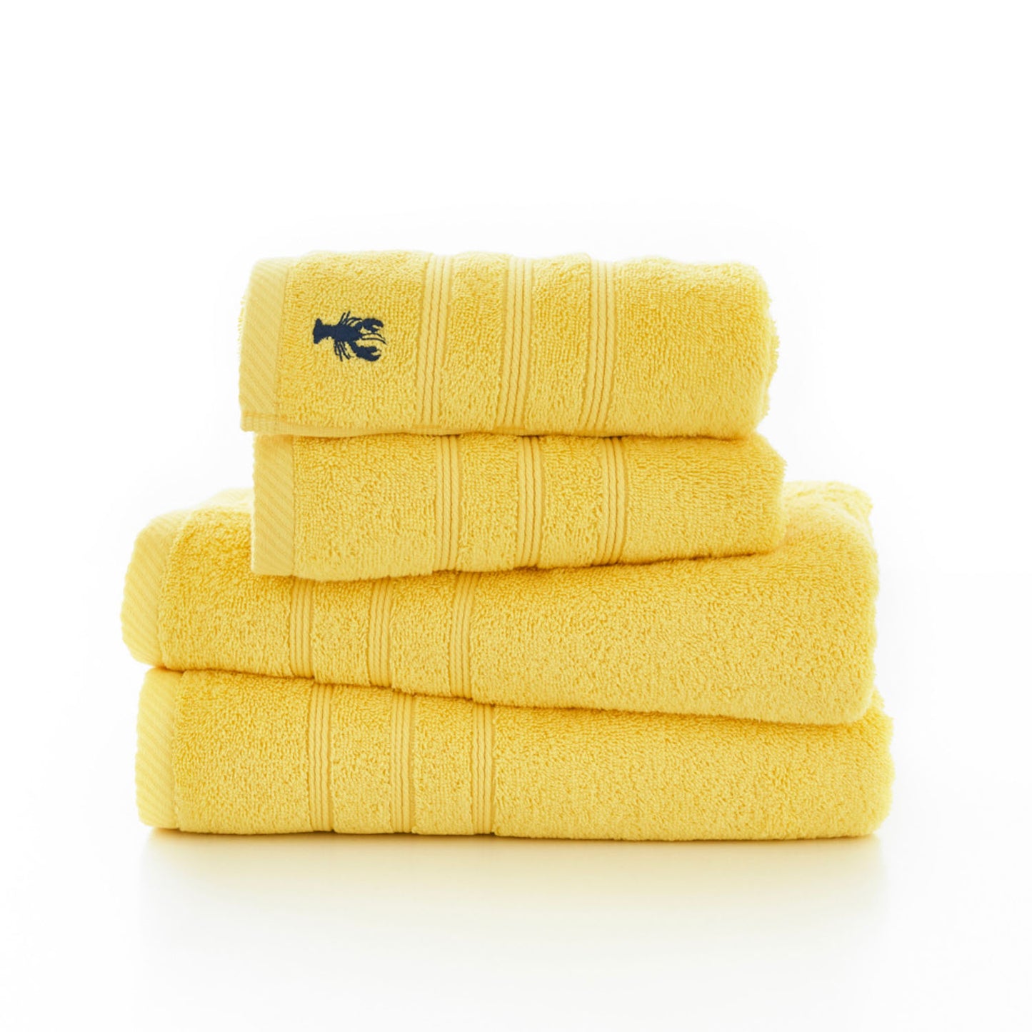 Lobster Creek Yellow Kaleidoscope Towels