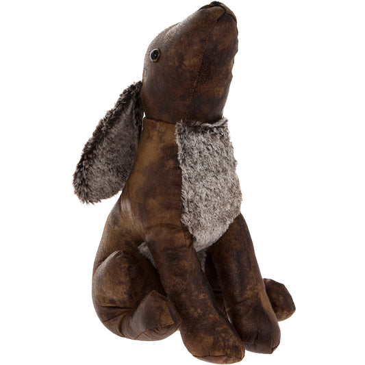 Hare Faux Leather Doorstop