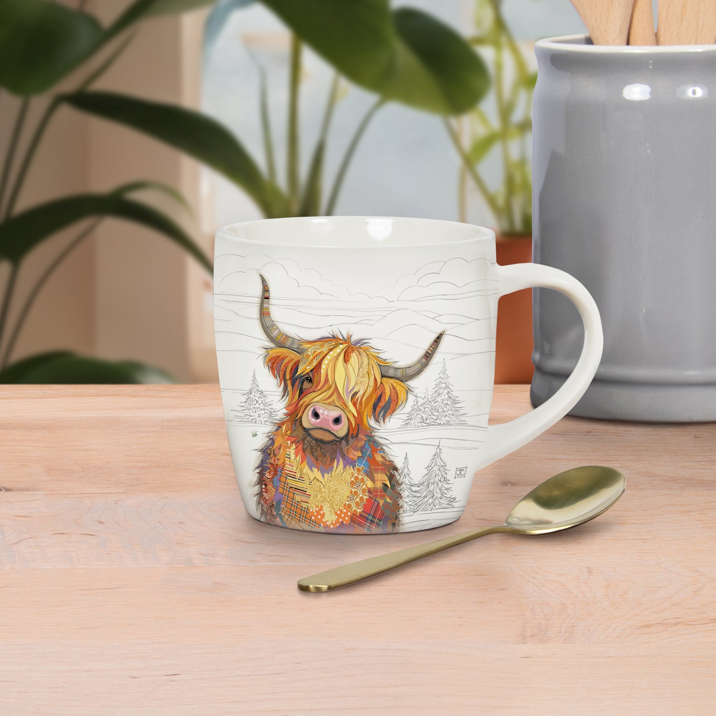 Highland Cow Bug Art Mug
