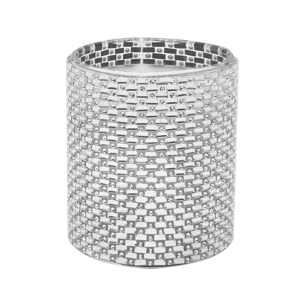 Silver Diamante Pomegranate Noir Small Candle