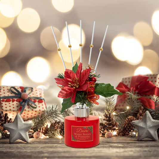 Winter Berries and Poinsettia 100ml Diffuser