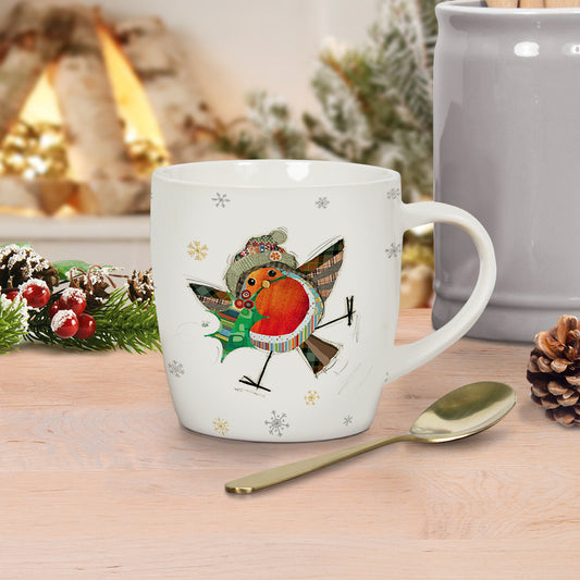 Christmas Robin & Holly Mug