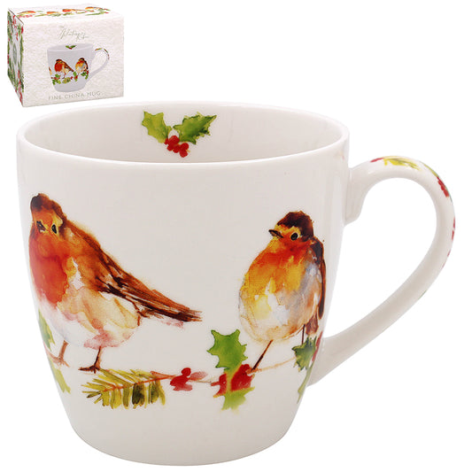 Winter Robin Breakfast Mug