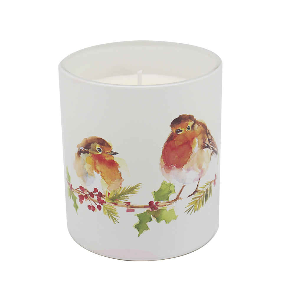 Winter Robin Candle