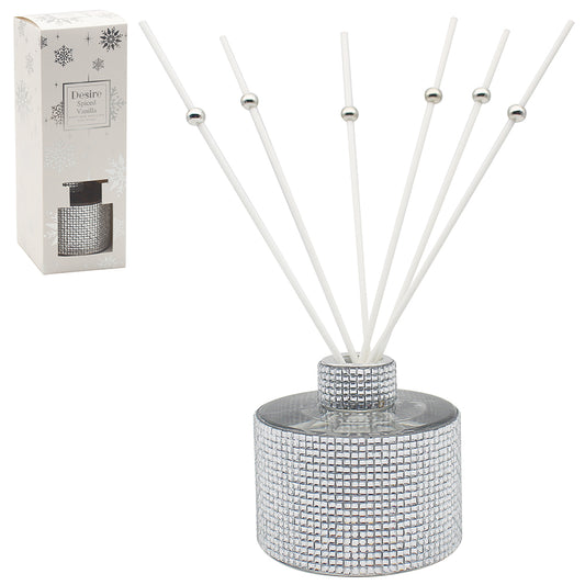 Desire Silver Diamante Vanilla Spice Diffuser 200ml