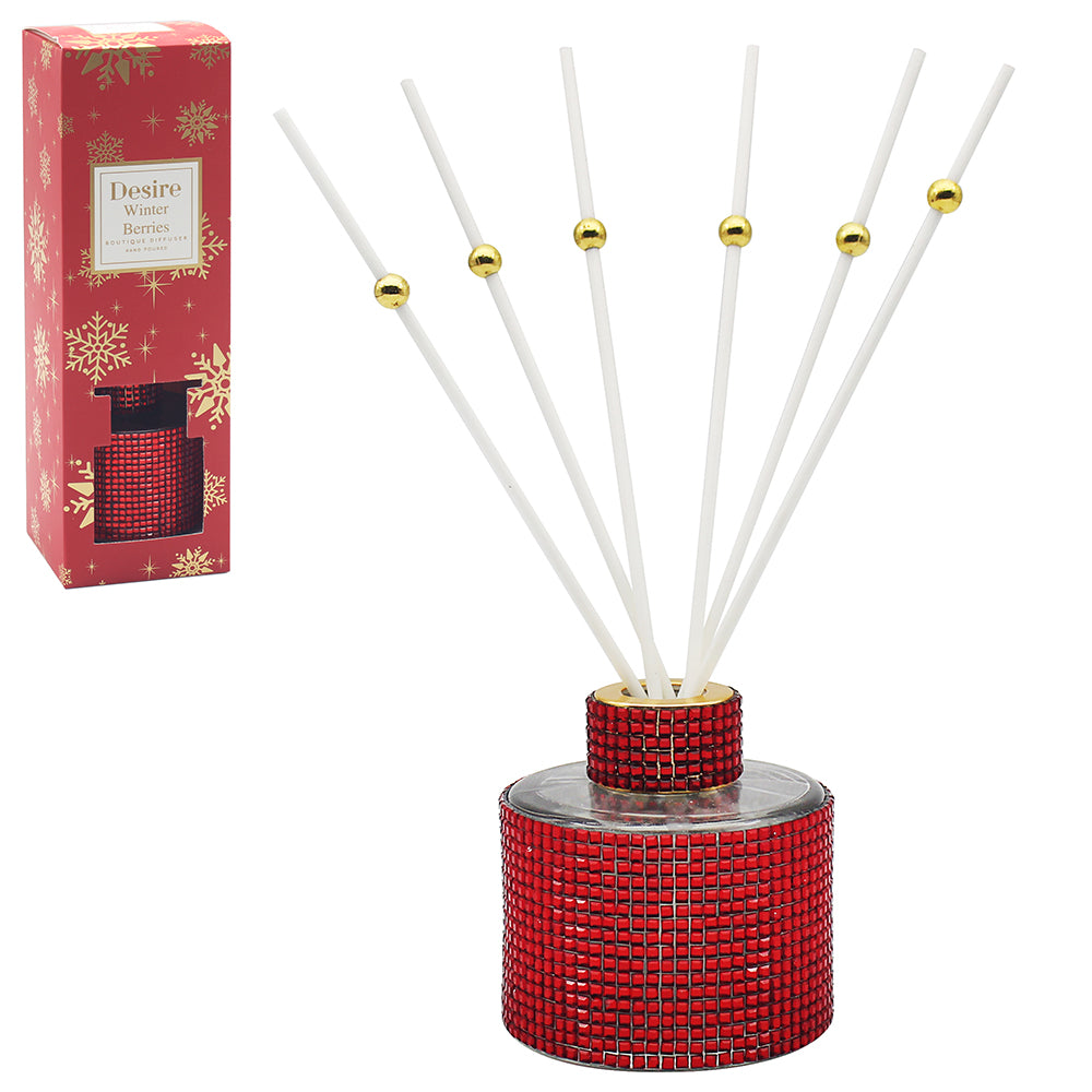 Desire Red Diamante Winter Berries Diffuser 100ml