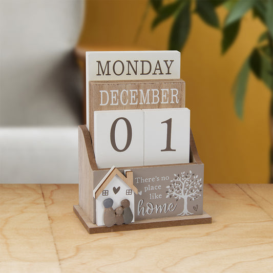 No Place Like Home Wooden Calendar