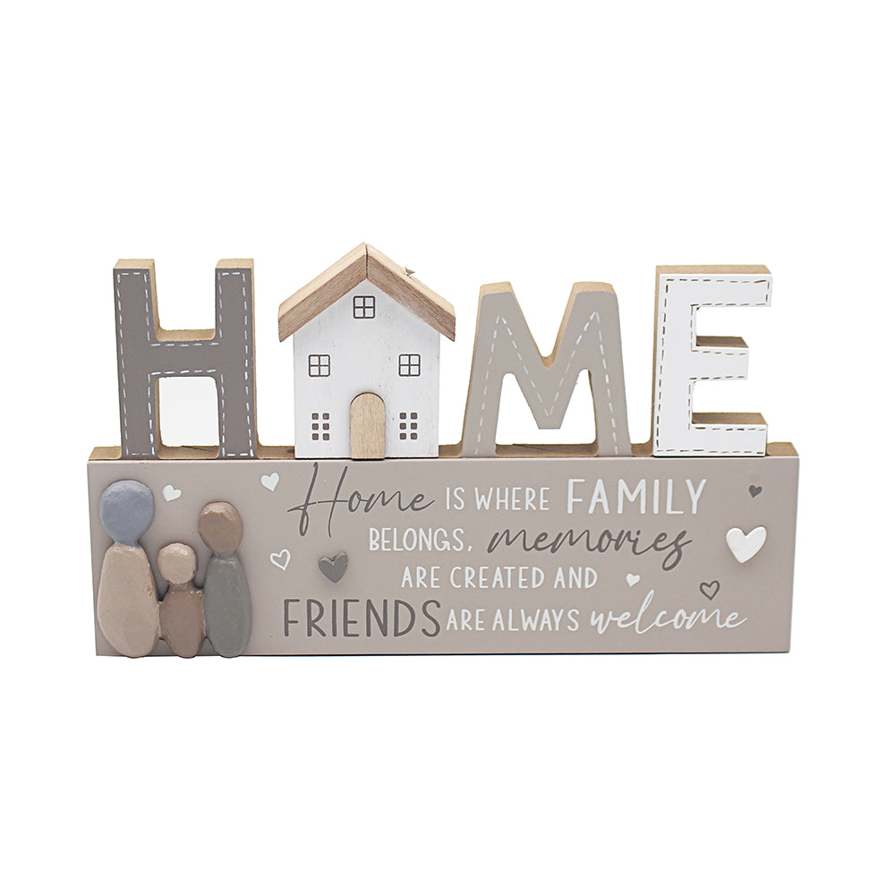 Home Is Where Family Belongs Standing Plaque