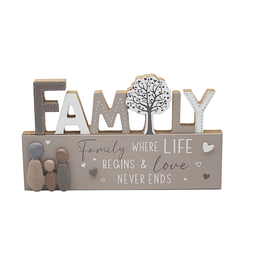 Family Where Life Begins Standing Plaque