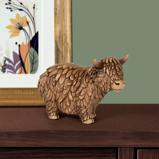 Driftwood Highland Cow Ornament