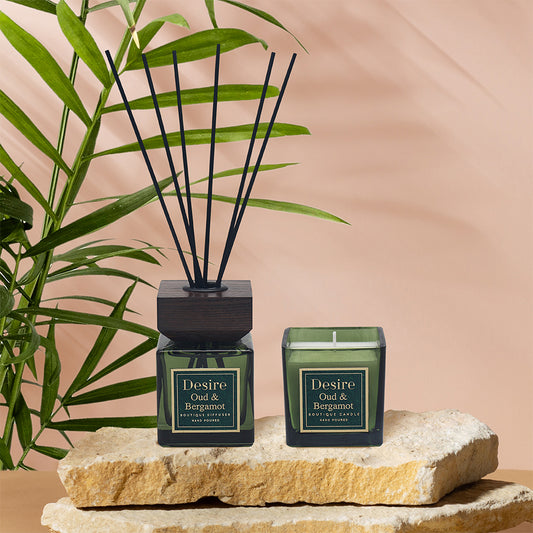 Oud & Bergamot 100ml Reed Diffuser and Scented Candle