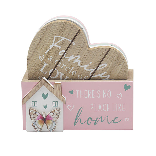 There's No Place Like Home Heart Coasters (Set of 4)