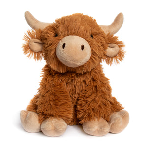 Hughie Highland Cow Sitting Soft Toy