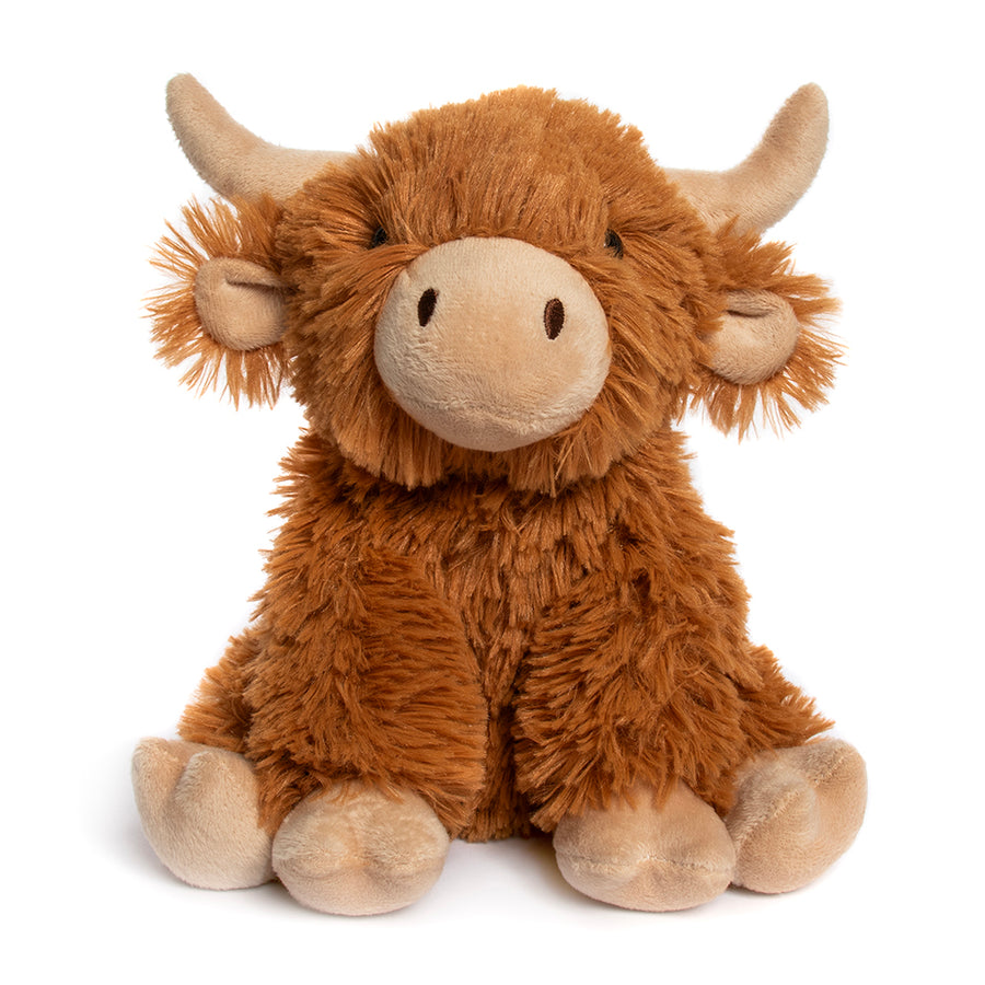 Hughie Highland Cow Sitting Soft Toy