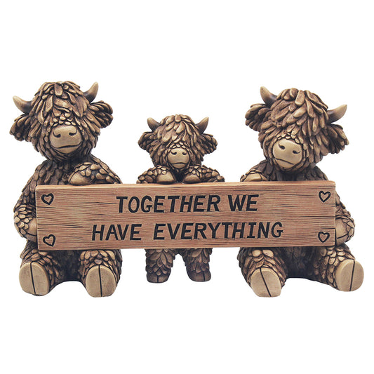 Hughie Highland Cow Together We Have Everything Ornament