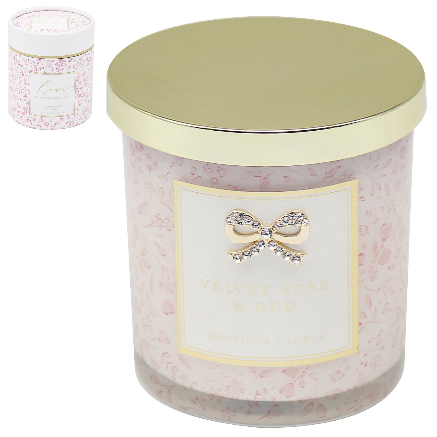 Love You To The Moon & Back Ornate Candle