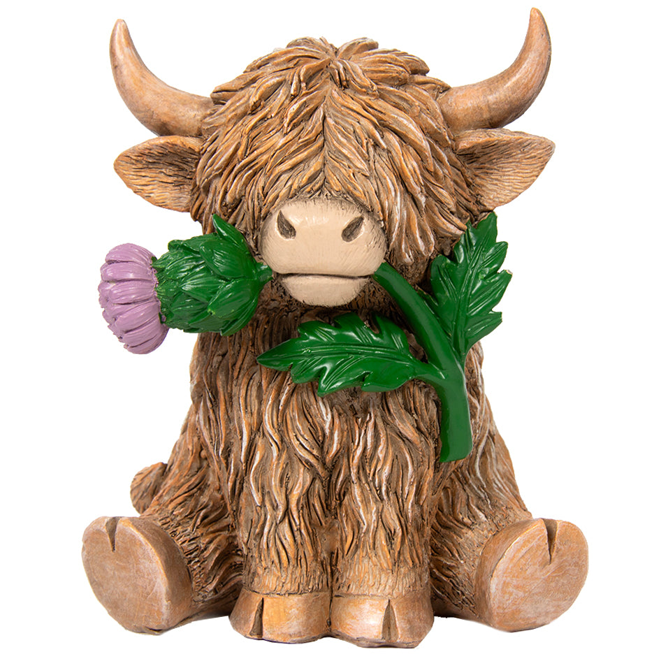 Highland Happy Cow Thistle Ornament