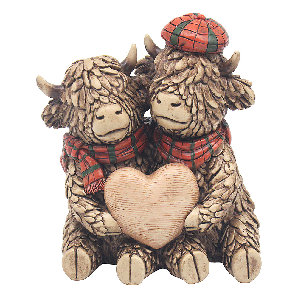 Hughie Highland Cow Love Couple Ornament