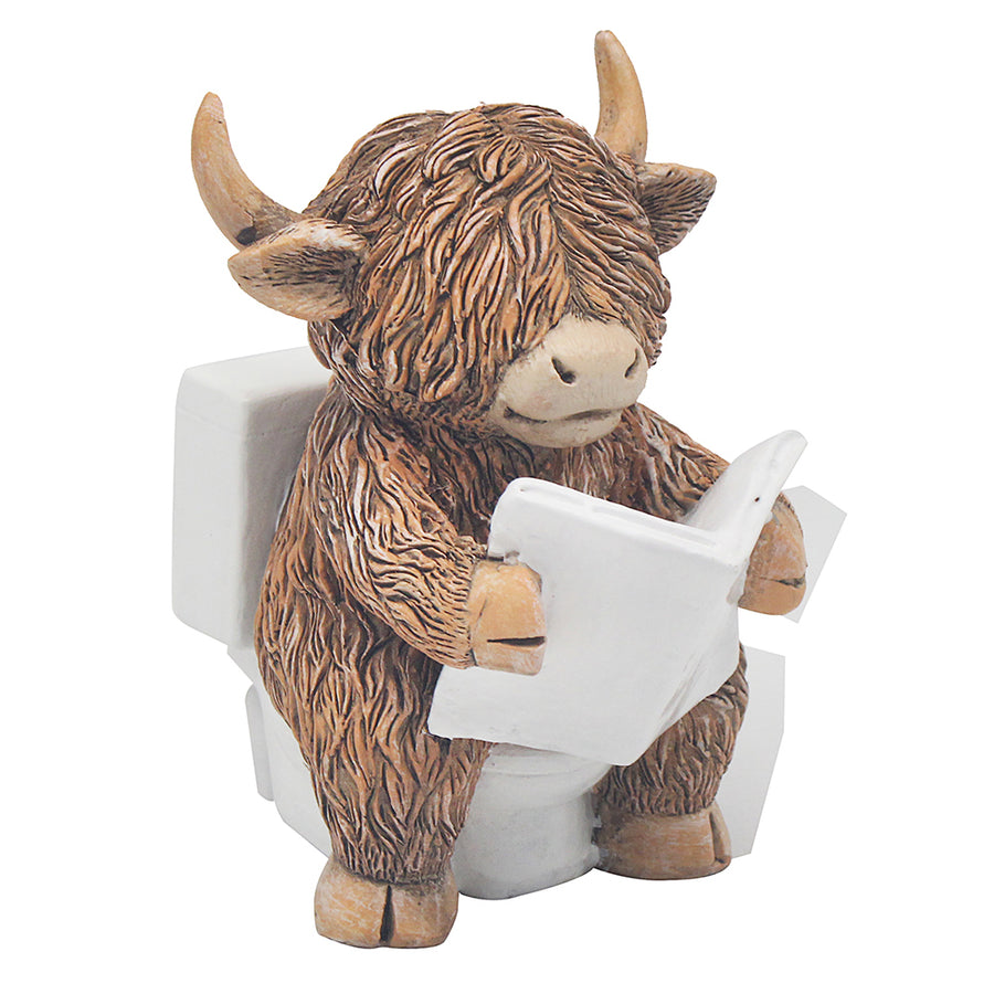 Highland Cow Hughie On Looie Ornament