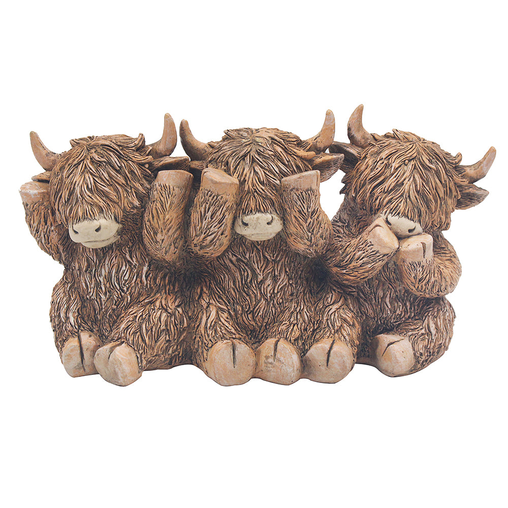 Hughie Highland Cow Peek-A-Boo Ornament
