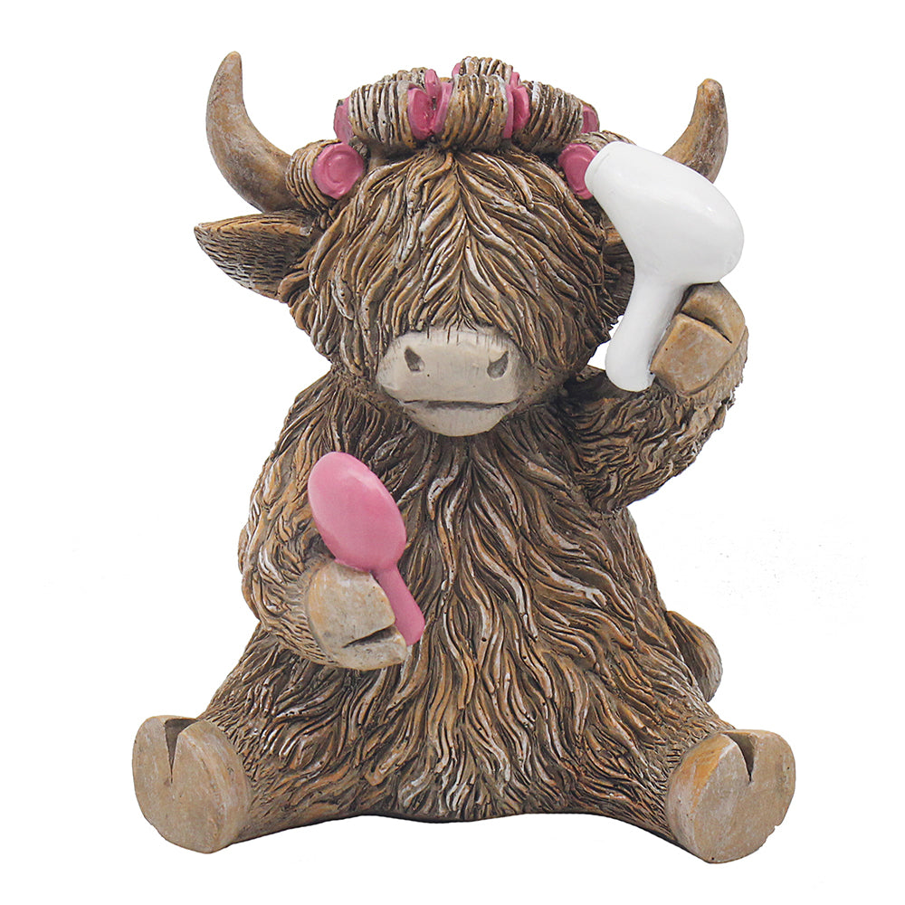 Happy Highland Cow Hairdo Ornament